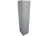Officeworks Steelco 3 Door Office Locker 380mm Silver Grey offer