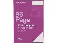 Officeworks Studymate A4 70gsm Recycled 5mm Graph Book 96 Page offer