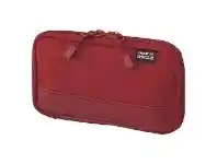 Officeworks Smart Fit Single Zip Compact Pencil Case Red offer