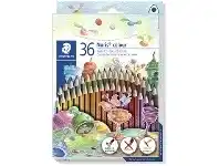 Officeworks Staedtler Triangular Coloured Pencils 36 Pack offer
