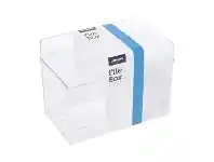 Officeworks J.Burrows Index Card File Box 152 x 102mm Clear offer