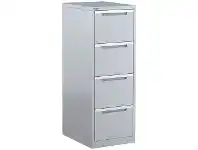 Officeworks Steelco 4 Drawer Filing Cabinet Silver Grey offer