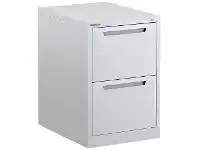 Steelco 2 Drawer Filing Cabinet White Satin