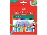 Officeworks Faber-Castell Triangular Coloured Pencils Assorted 24 Pack offer