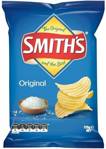 BIG W Smith's Crinkle Cut Potato Potato Chips Original 170g offer