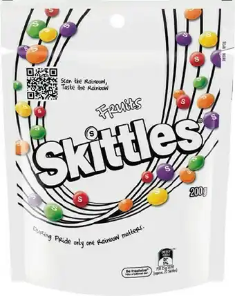 BIG W Skittles Fruits Share Bag 200g - Limited Edition Pride Pack offer