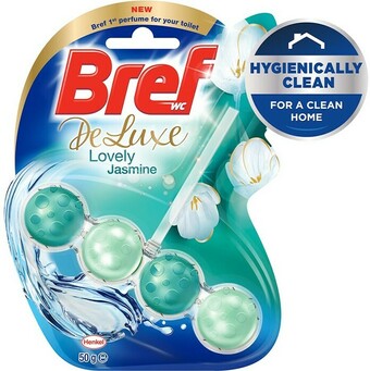 BIG W Bref Deluxe Lovely Jasmine Rim Block Toilet Cleaner 50g offer