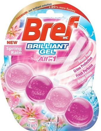 BIG W Bref Brilliant Gel Spring Rain Toilet Rim Block Cleaner 42g offer