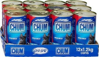BIG W Chum 12-Pack Dog Food Can Varieties 1.2kg offer