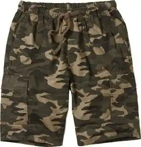 BIG W Brilliant Basics Mens Pull On Cargo Short - Green offer