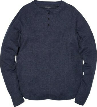 BIG W Brilliant Basics Mens Long Sleeve Henley Waffle Tee - Navy offer