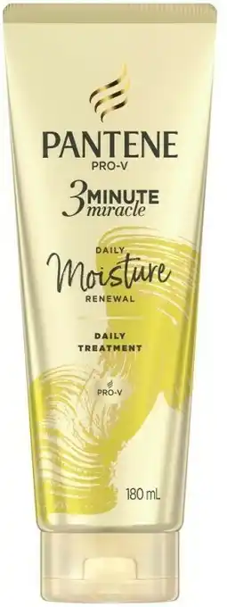 BIG W Pantene 3-Minute Miracle Daily Moisture Renewal Treatment 180ml offer