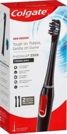 BIG W Colgate ProClinical 250R Charcoal Rechargeable Electric Toothbrush offer