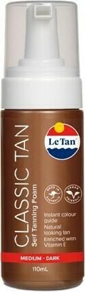 BIG W Le Tan Classic Foam Mousse 110mL - Medium/Dark offer