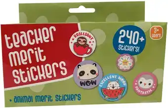 BIG W Round Merit Stickers Roll Box 240 Pack - Rainbow offer