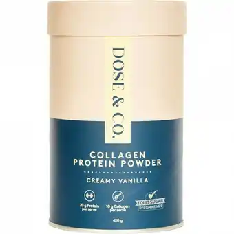 Priceline Dose & Co. Collagen Protein Powder Creamy Vanilla 420g offer