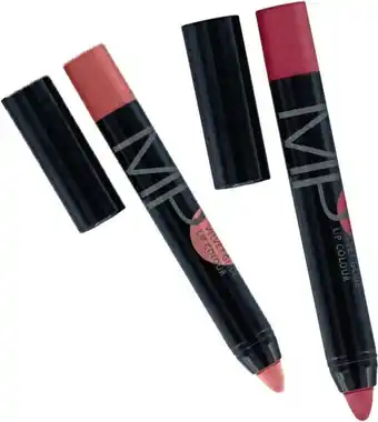 Priceline Models Prefer Velvet Glide Lip Colour in Peach and Berry offer