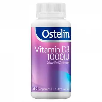 Ostelin Vitamin D3 Capsules 1000IU 250 Capsules