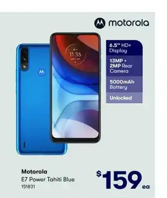 BIG W Motorola E7 Power Tahiti Blue offer
