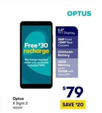 BIG W Optus X Sight 2 offer
