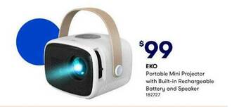 BIG W Eko Portable Mini Projector With Built-in Rechargeable Battery And Speaker offer