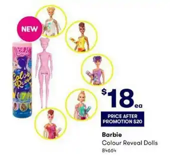 BIG W Barbie Colour Reveal Dolls offer