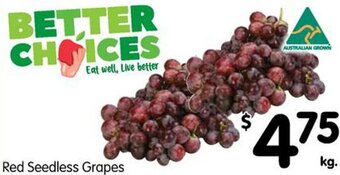 Red Seedless Grapes