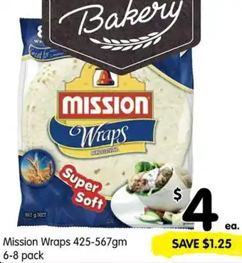 Spar Mission Wraps 425-567g offer