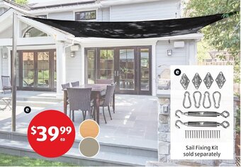 ALDI Garden Shade Sail Or Fixing Kit offer
