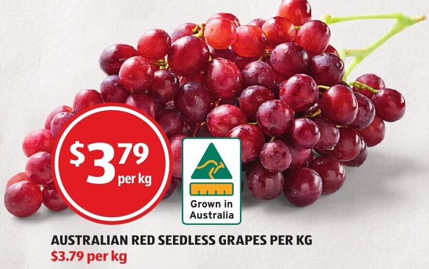 Australian Red Seedless Grapes offer at ALDI