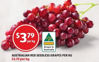 ALDI Australian Red Seedless Grapes offer