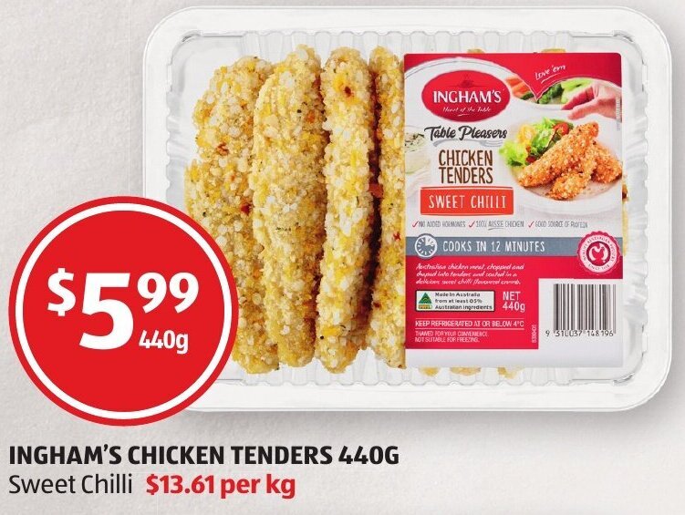 Ingham's Chicken Tenders 440g offer at ALDI