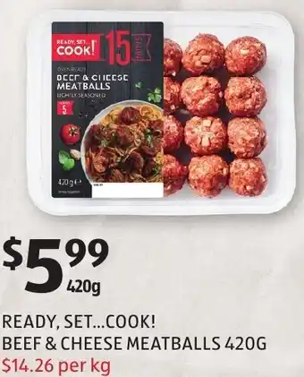 ALDI Beef & Cheese Meatballs 420g offer