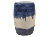 Mediterranean Ceramic Drum Stool