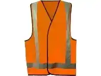 Officeworks Trafalgar Hi-Vis Safety Vest Orange L offer