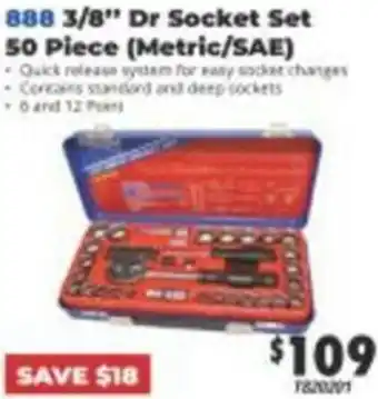 United Tools 888 3/8" Dr Socket Set 50 Piece offer