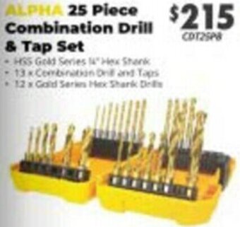Alpha 25 Piece Combination Drill & Tap Set