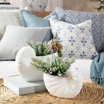 Pillow Talk Coco Shell Planter by Habitat offer