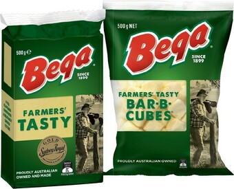 IGA Bega Cheese Block, Grated or Bar-B-Cubes 500g Selected Varieties offer