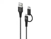 Officeworks Comsol Premium 2-in-1 Micro USB and Type-C Cable 1.2m Black offer