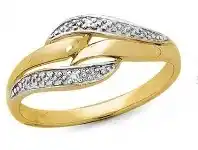 Bevilles Jewellery Diamond Set Gold Plated Ring offer