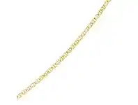 9ct Yellow Gold Silver Infused Anchor Chain Necklace 50cm