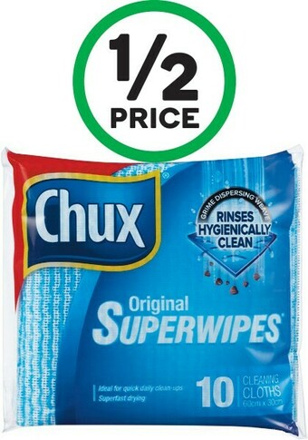 Woolworths Chux Original Superwipes Pk 10 offer