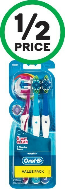 Woolworths Oral-B 5 Way Clean Toothbrush Pk 3 offer