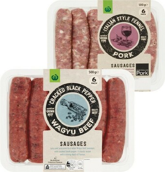 Woolworths Woolworths Premium Butcher Style Sausage Varieties 500g – From the Meat Dept offer