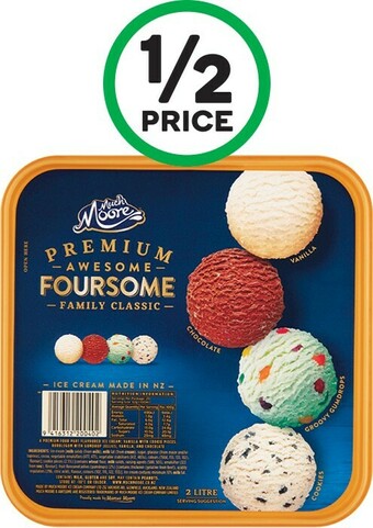 Woolworths Much Moore Ice Cream 2 Litre – From the Freezer offer