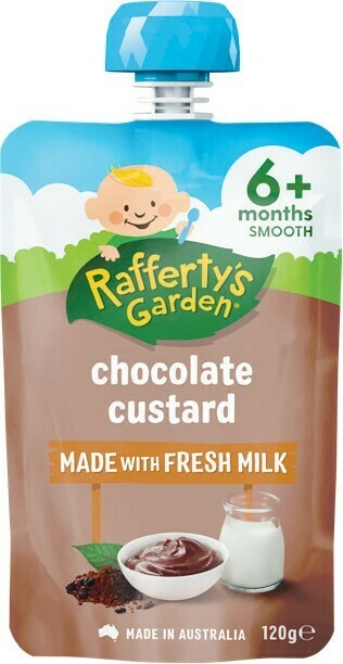 Woolworths Rafferty’s Garden Custard, Puree or Porridge Baby Food Pouches 120g offer