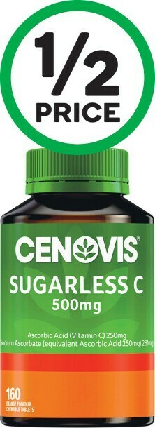 Woolworths Cenovis Sugarless C 500mg Tablets Pk 160~ offer