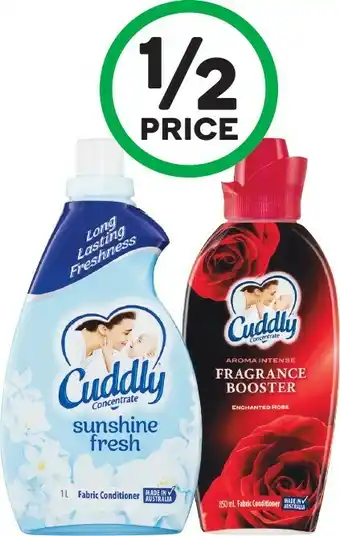 Woolworths Cuddly Ultra or Aroma Intense Fabric Conditioner 850ml or 1 Litre offer