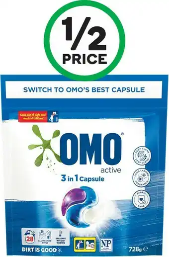 Woolworths Omo Triple Laundry Capsules Pk 28 offer